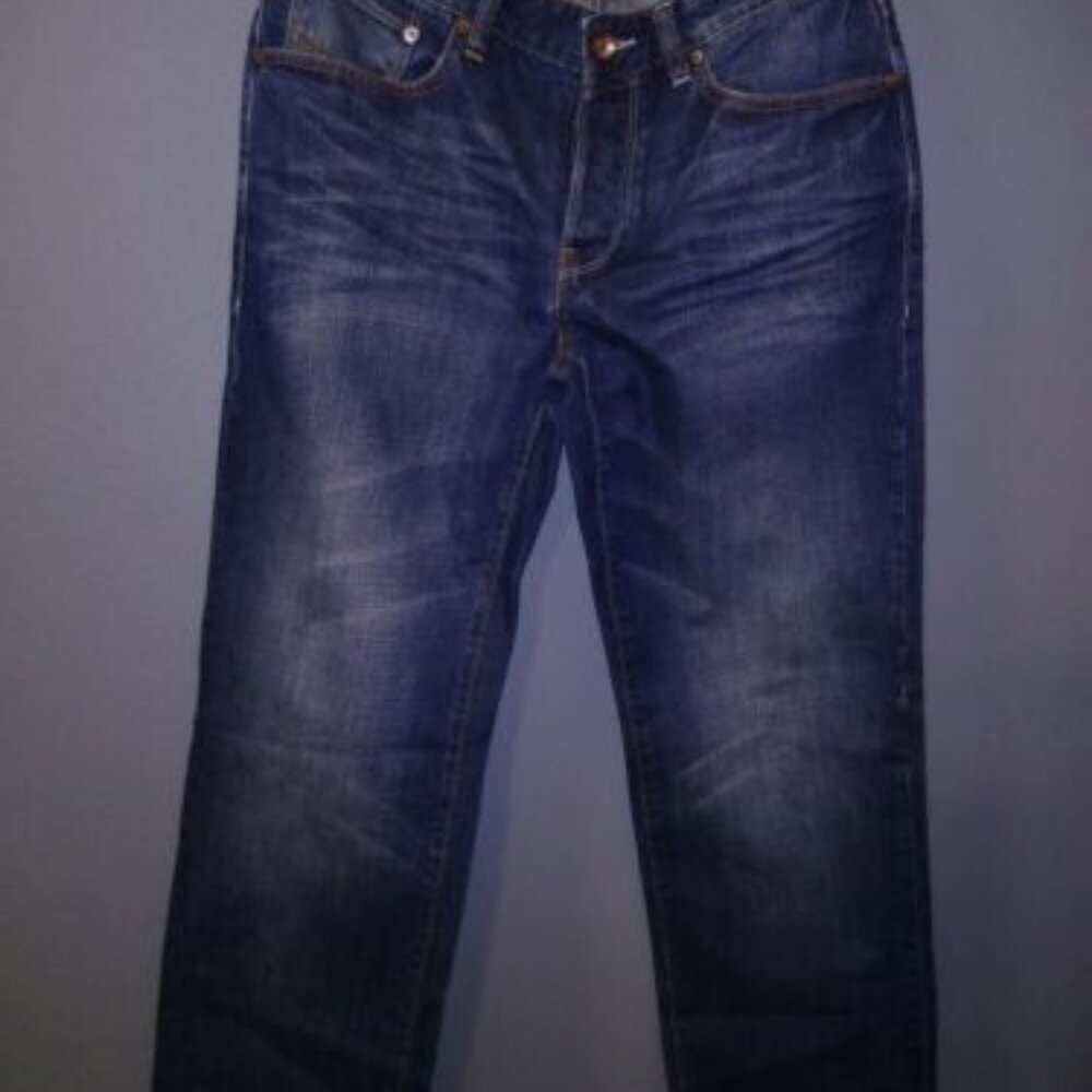 Ted Baker Jeans Dixie Deans 100% Cotton Button Fly Size 32 Men’s Blue Denim
